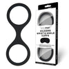 WhipSmart Silicone Wrist & Ankle Cuffs - Black - Black Restraints with Bonus Eye Mask-WS1501