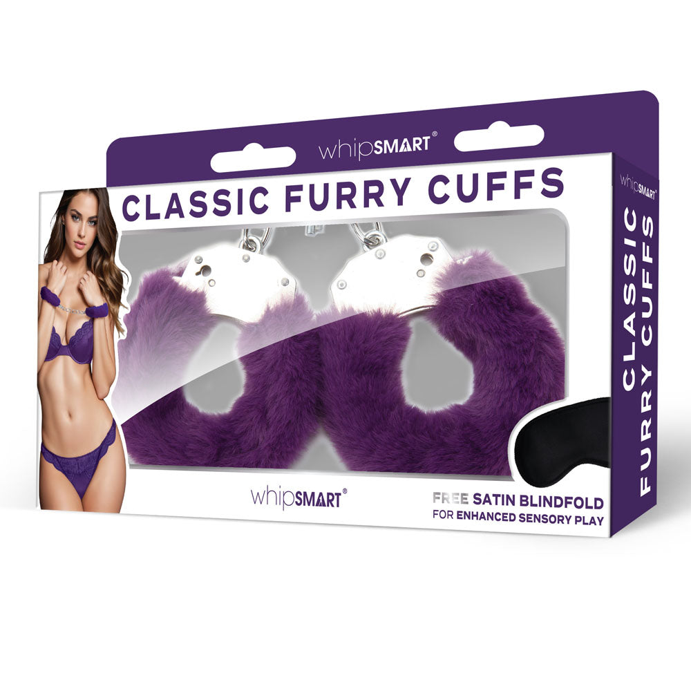 WhipSmart Classic Furry Cuffs - Purple-(ws1508)