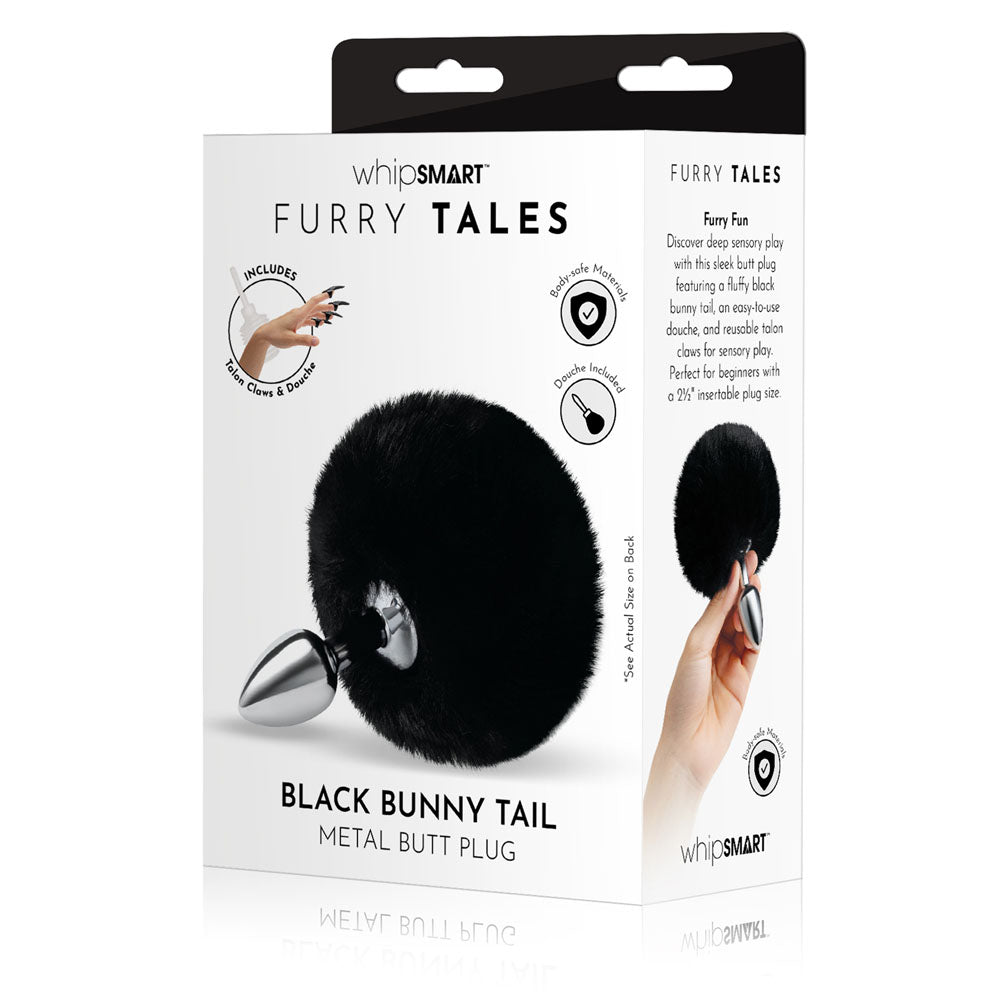 WhipSmart Furry Tales Black Bunny Tail-(ws3501)