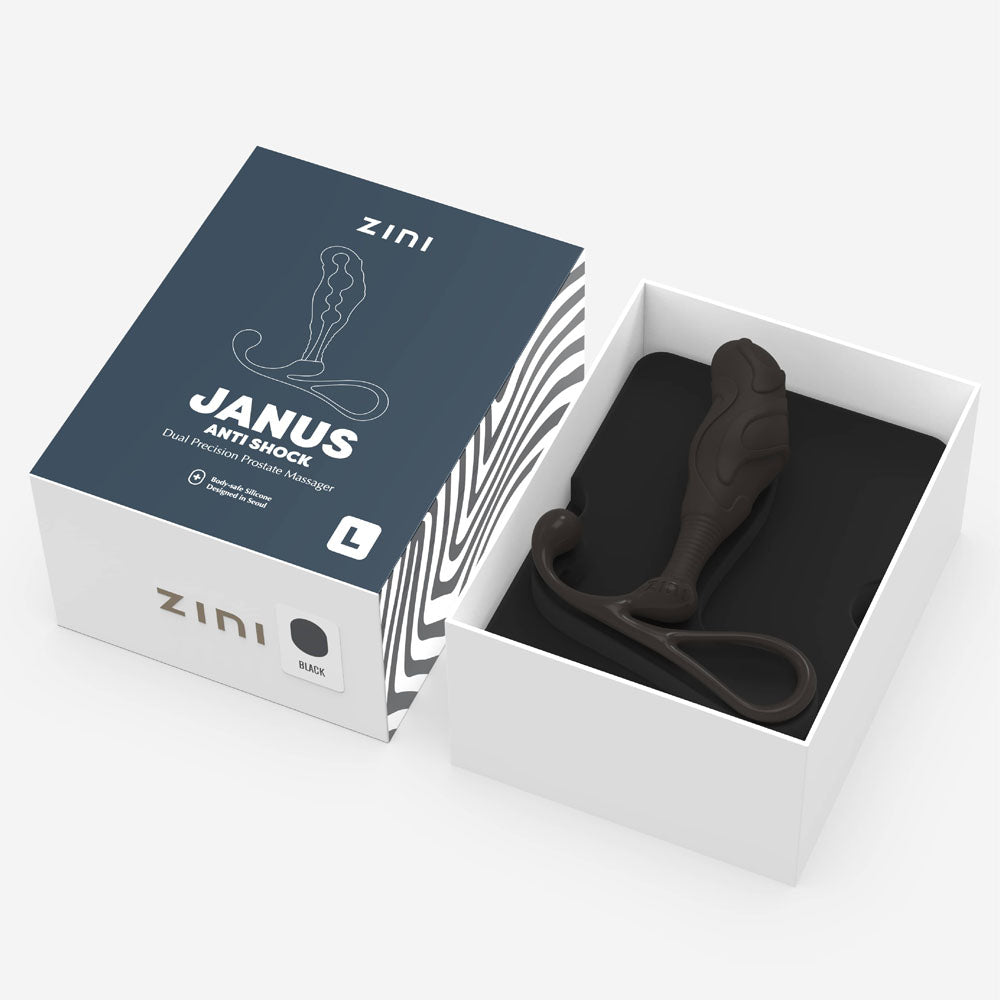 Zini Janus Anti Shock - Large - Black Large Prostate Massager-ZA503