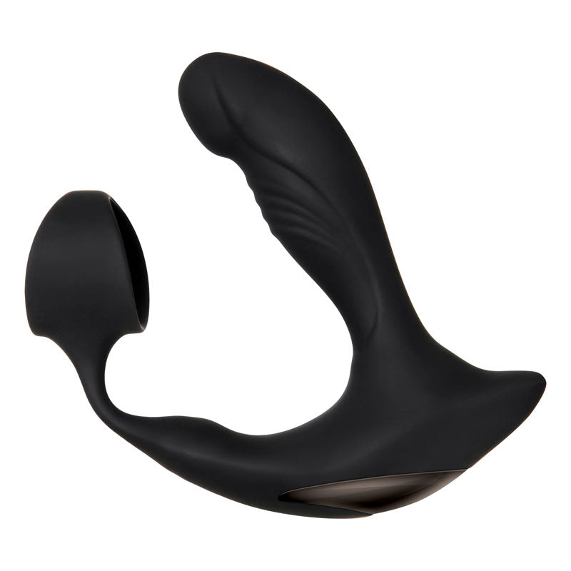 Zero Tolerance Strapped & Tapped - Black USB Rechargeable Heating Anal Plug with Cock Ring-ZE-AP-6290-2