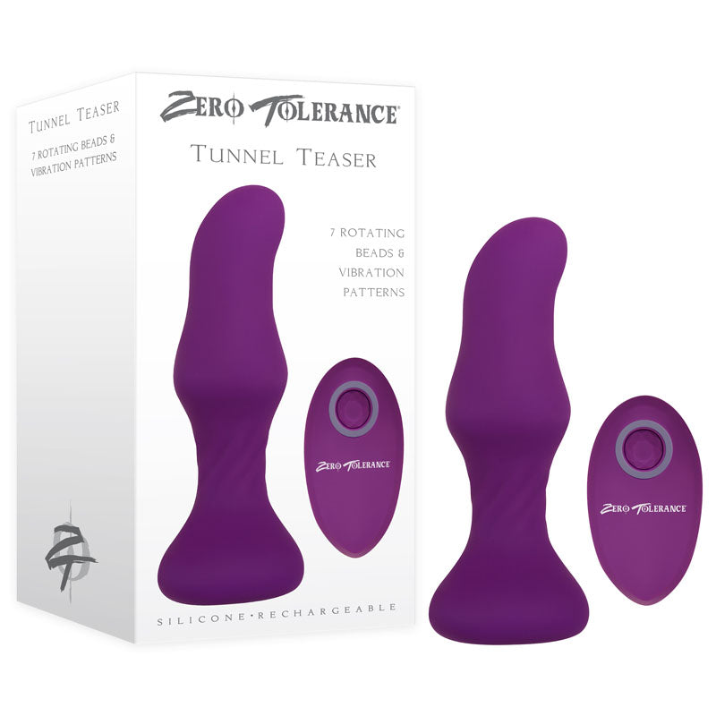 Zero Tolerance Tunnel Teaser - Purple 13.9 cm USB Rechargeable Butt Plug with Wireless Remote-ZE-AP-7631-2