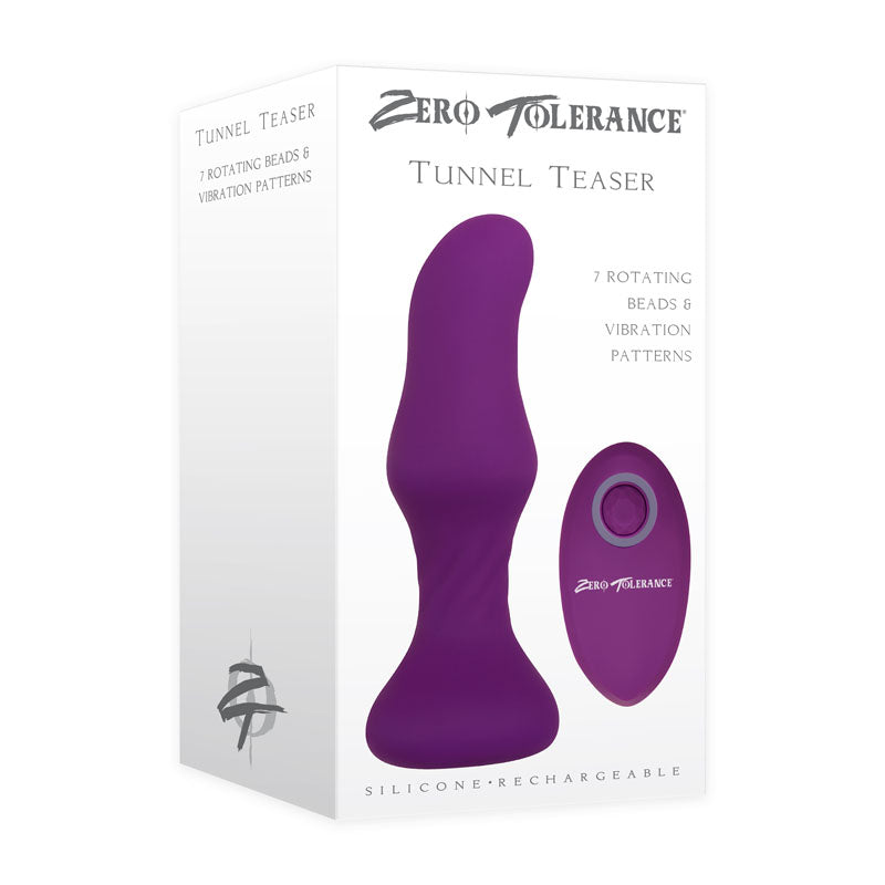 Zero Tolerance Tunnel Teaser - Purple 13.9 cm USB Rechargeable Butt Plug with Wireless Remote-ZE-AP-7631-2