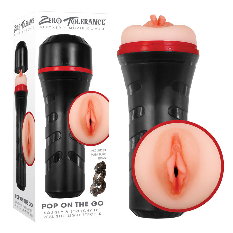 Zero Tolerance POP ON THE GO Light - Flesh Vagina Masturbator-ZE-MS-9406-2