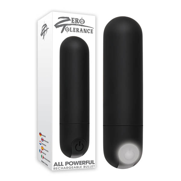 Zero Tolerance All Powerful Rechargeable Bullet - Black 7.6 cm (3) USB Rechargeable Bullet-ZE-RS-1301-2