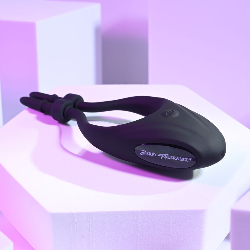 Zero Tolerance PERFECT FIT - Black USB Rechargeable Vibrating Lasso Cock Ring-ZE-RS-2680-2