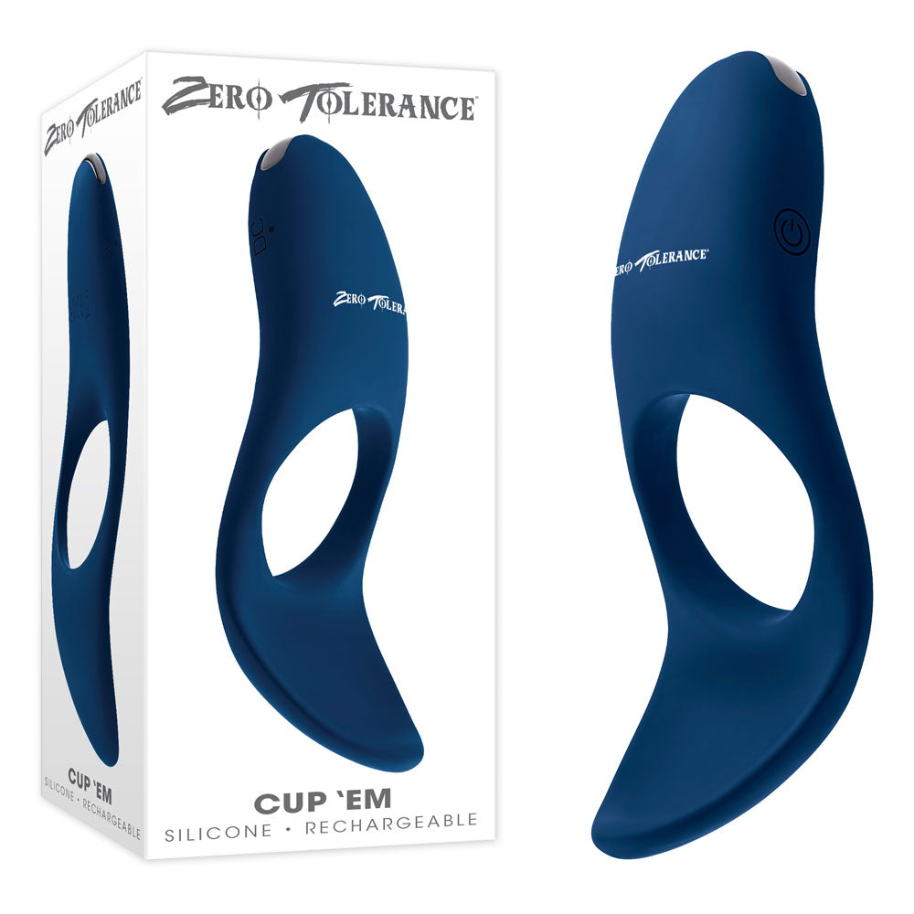 Zero Tolerance CUP EM - Blue USB Rechargeable Vibrating Cock Ring-ZE-RS-2826-2