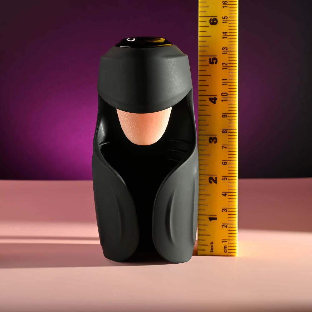 Zero Tolerance LICK THE TIP - Black USB Rechargeable Vibrating & Flicking Masturbator-ZE-RS-4134-2