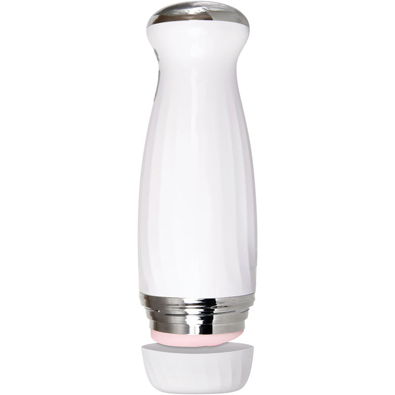 Zero Tolerance The Thrusting Stroker - White USB Rechargeable Thrusting Masturbator-ZE-RS-5583-2