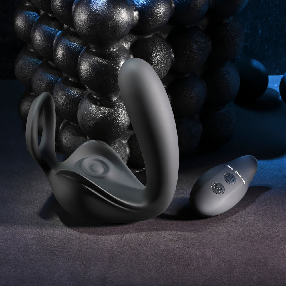 Zero Tolerance BALLIN OUT - Black USB Rechargeable Prostate Massager with Cock Ring and Wireless Remote-ZE-RS-6138-2