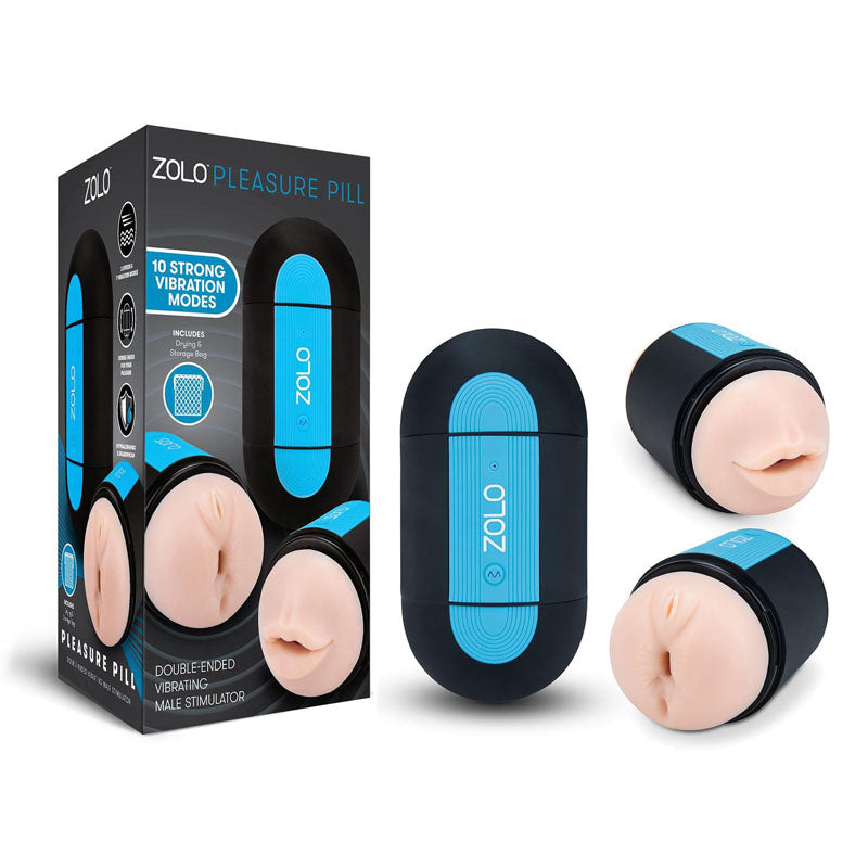 Zolo Pleasure Pill - Double Ended USB Rechargeable Stroker-ZO-6040