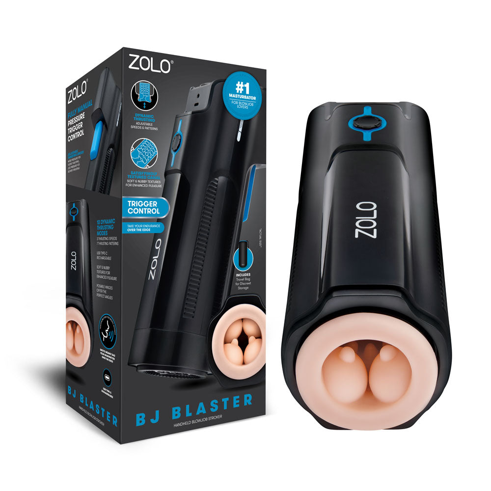 Zolo BJ Blaster - USB Rechargeable Vibrating & Thrusting Masturbator-ZO-6059