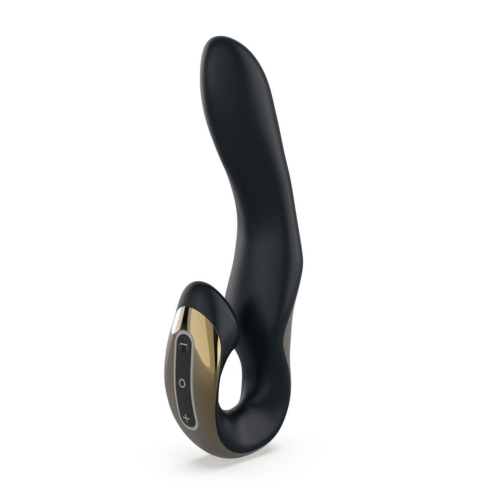 Zini Roae Special Edition - Black/Gold - Black/Gold 19.5 cm USB Rechargeable Vibrator-ZV011