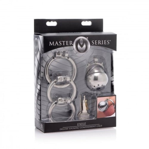 Master Series Exile Deluxe Locking Confinement Cage - Fetish