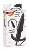 Frisky Smooth Vibrating Butt Plug - Black 12.2 cm