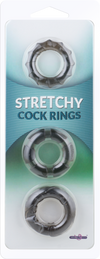 Stretchy Cockrings (Smoke)-19-60SMK-BCD