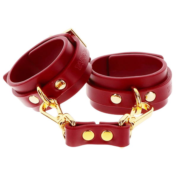 D-Ring Collar and Wrist Cuffs (Red)-17154-RED