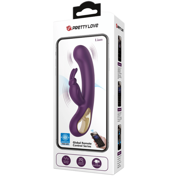 App Control Liam Rabbit Vibrator (Byzantium)-BI-014420HP