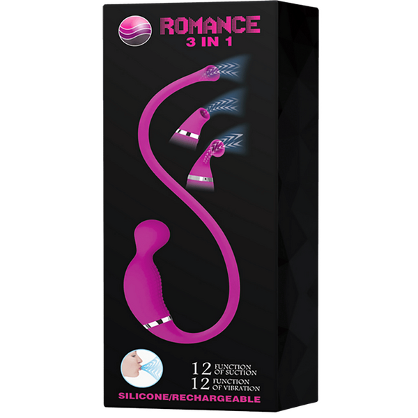 Rechargeable Romance 3in1 Vibrator (Purple)-BI-014446 (MC25)