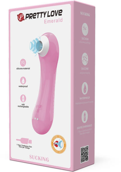 Rechargeable Sucking Emerald (Light Pink)