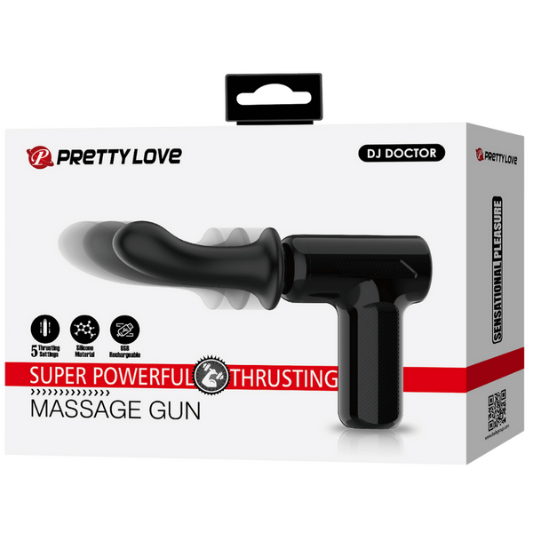 Super Power Thrusting Massage Gun (Black)-BW-055029
