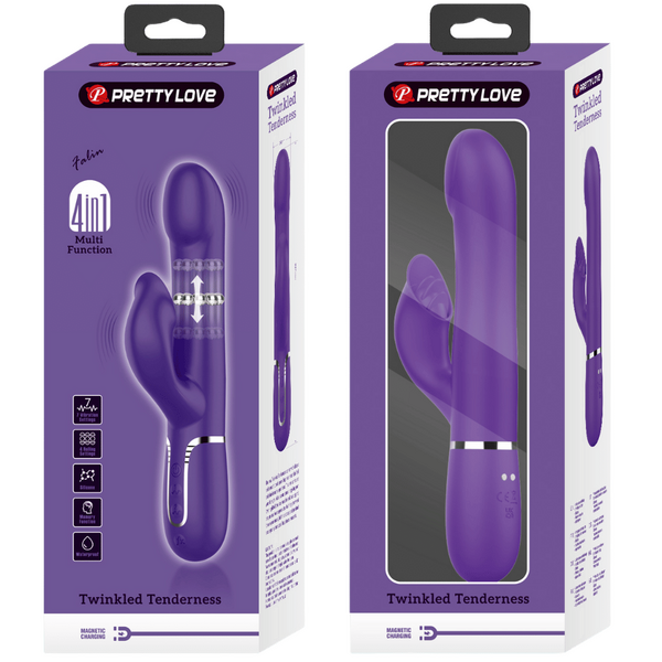 Falin - 4in1 Multi-function Vibrator (Dark Purple)