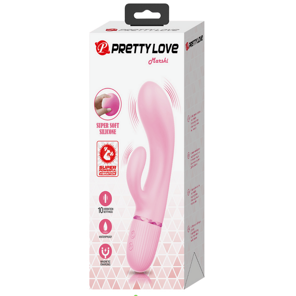Super Soft Silicone Dual Motor Marski (Pink)-BW-500059