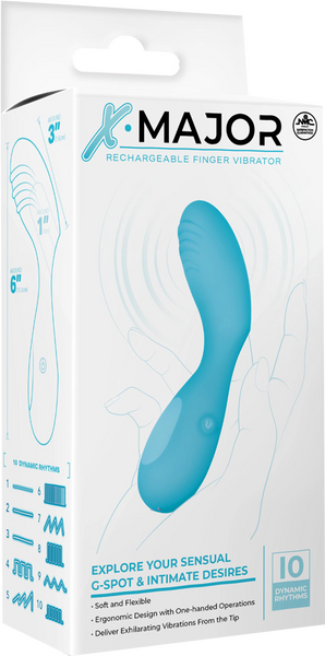 Rechargeable Finger Vibrator (Blue)