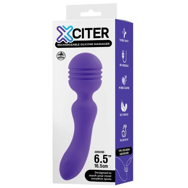 Exciter - Rechargeable Silicone Massager (Purple)