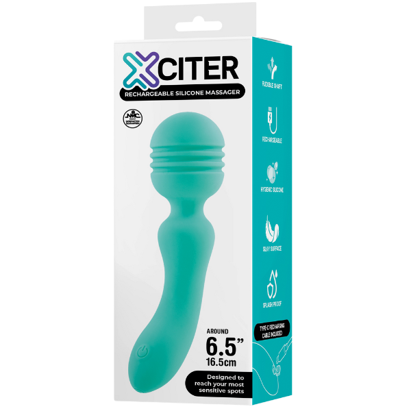 Exciter - Rechargeable Silicone Massager (Teal)