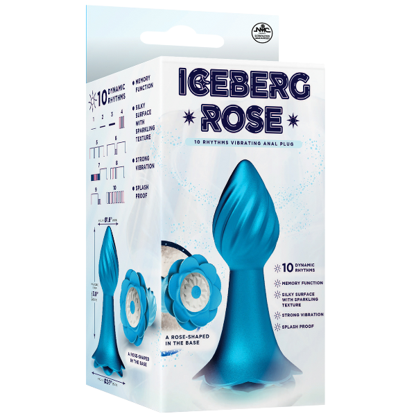 10 Rhythms Vibrating Anal Plug (Blue)