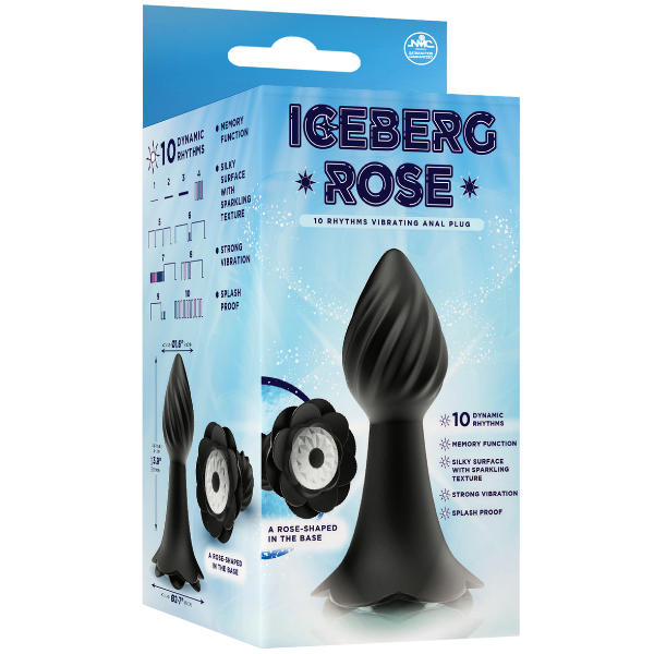 10 Rhythms Vibrating Anal Plug (Black)