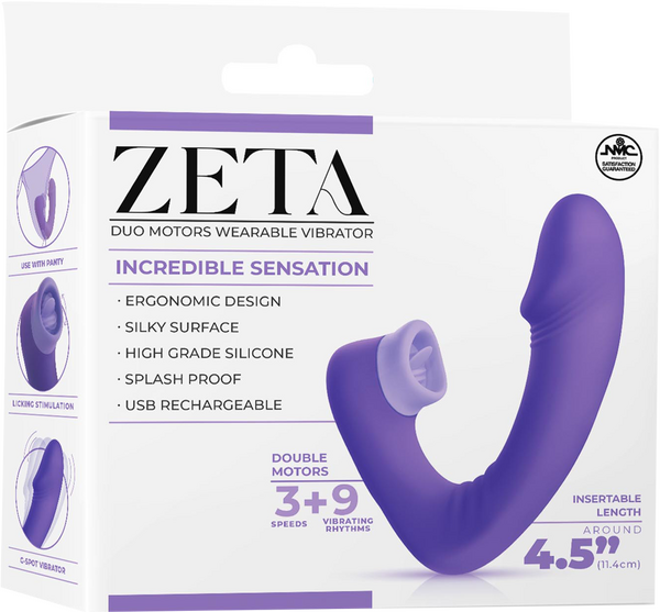 Dual Motor Wearable Vibrator (Purple)