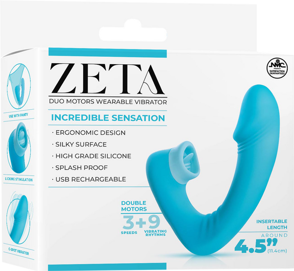 Dual Motor Wearable Vibrator (Blue)