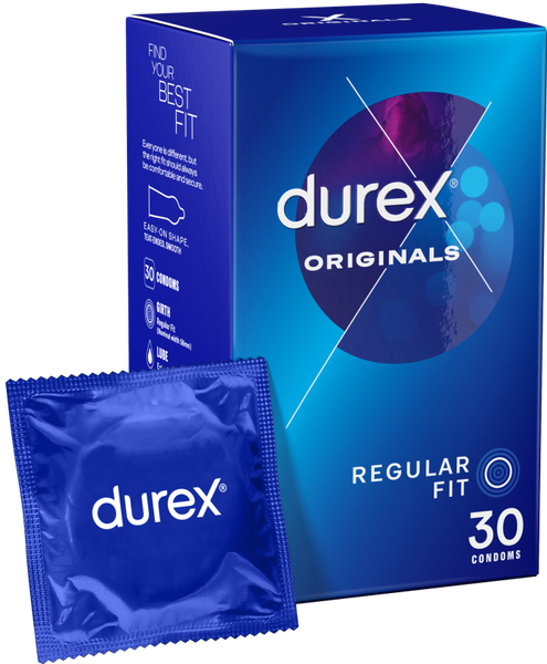 Durex 3 x 30 pack Original - Regular Fit Condoms