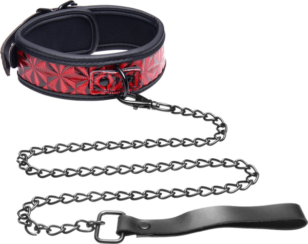 Crimson Tied Collar With Leash