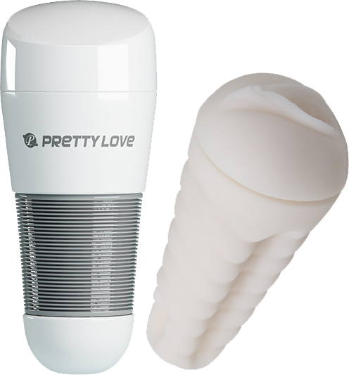 Kitty Vagina Masturbator (White)-BM-00900T49NN
