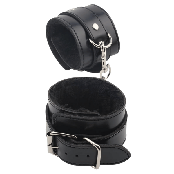 Obey Me Leather Hand Cuffs (Black)