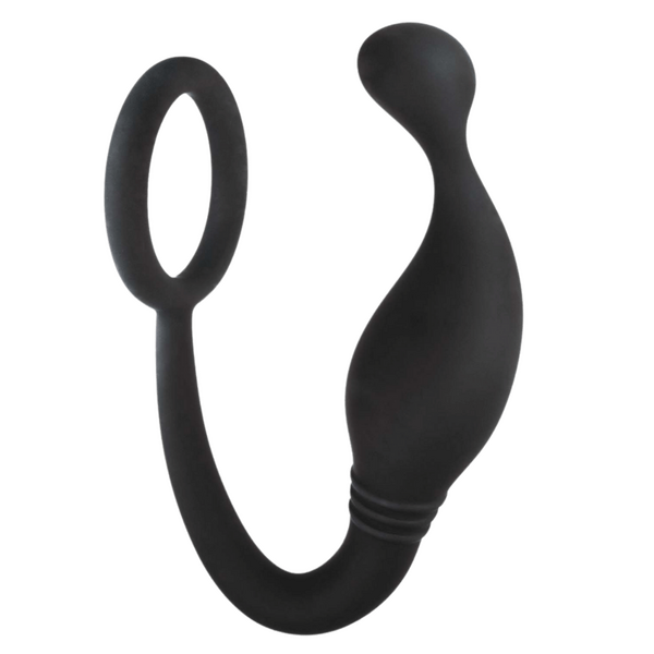 Prostate Plug with Love Ring (Black)