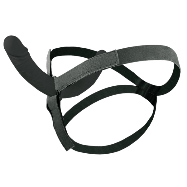 Ultra Lover - Double Dong with Harness (Black)-FNQ003A000-010