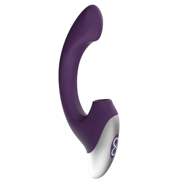 Thumping Rechargeable Silicone Vibrator (Purple)