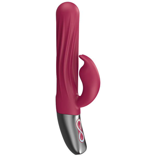 Thrusting Rabbit Rechargeable Silicone Vibrator (Pink)