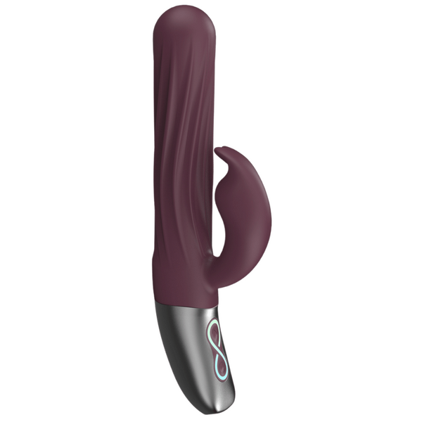 Thrusting Rabbit Rechargeable Silicone Vibrator (Rubine Red)