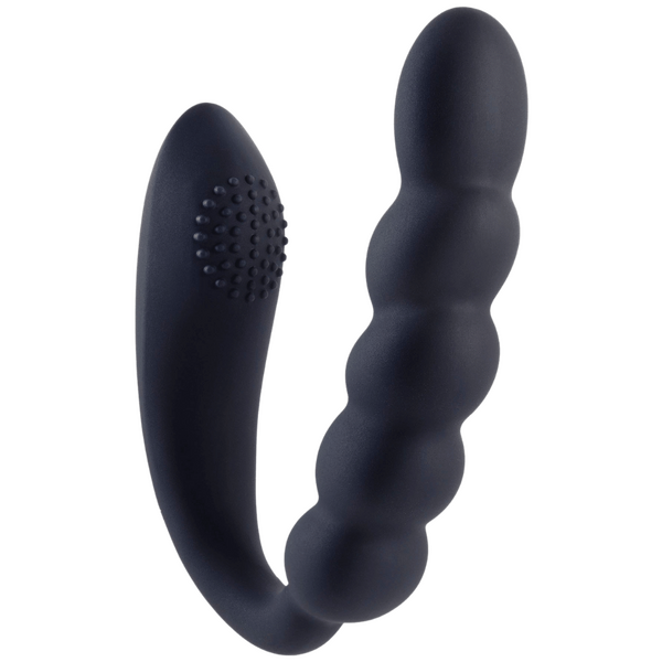 Bendable Dual Motors Silicone Stimulator (Black)