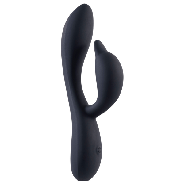 Dual Motor Silicone Vibrator (Black)