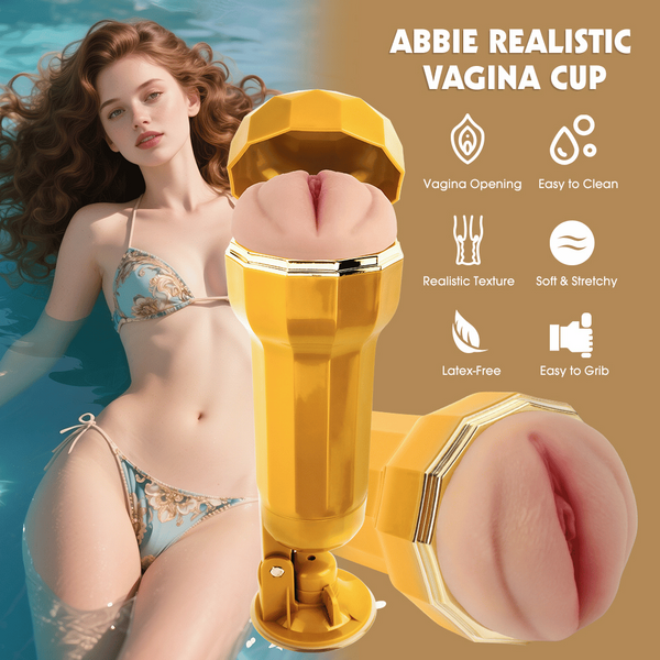 Abbie Realistic Vagina Vibrating Cup-CN-628302657