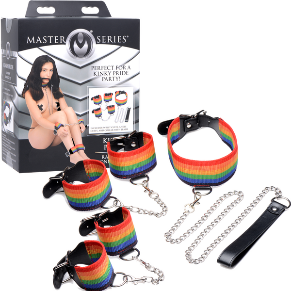 Kinky Pride Rainbow Bondage Set