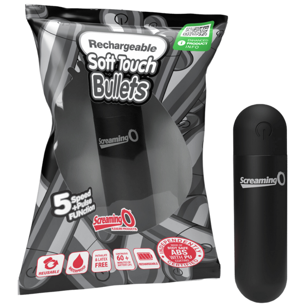 Rechargeable Soft Touch Bullet (Black)