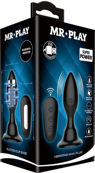 Vibrating Anal Plug (Black)