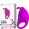 Rechargeable  Rabbit Vibrator Cockring (Purple)-BI-210152-1